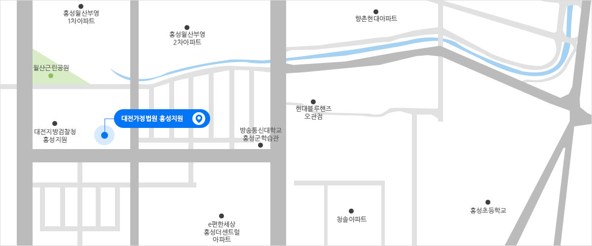 대전가정법원 홍성지원 약도